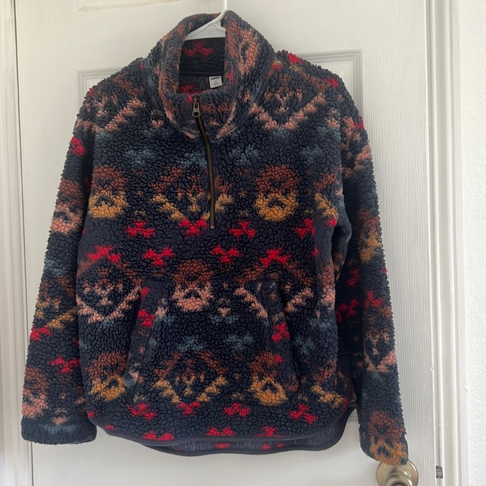 FREE! Sherpa Teddy fleece half zip pullover